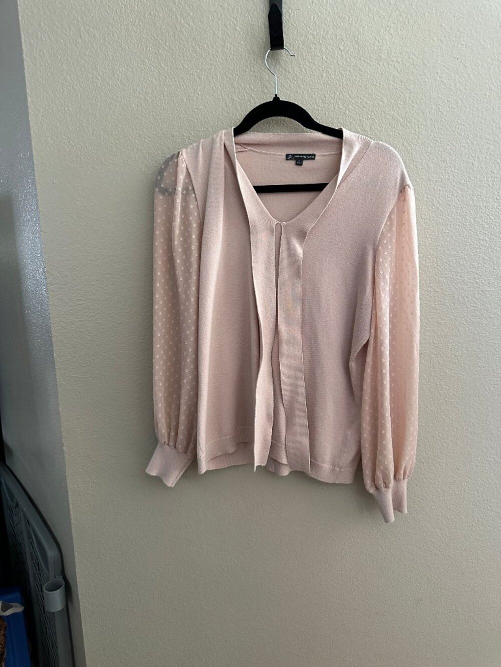 Adrianna Papell Womens Pink Long Sleeve Pullover Blouse Sweater Viscose Blend
